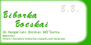 biborka bocskai business card